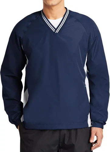 Vista 2 de Camisas atléticas de viento raglán con cuello en V para hombre en tallas regulares y grandes, XS-6XL
