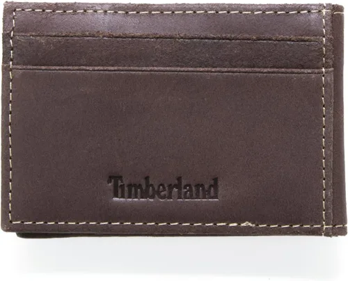 Vista 2 de Timberland Cartera delgada de cuero con bolsillo frontal para tarjetas de crédito para hombre