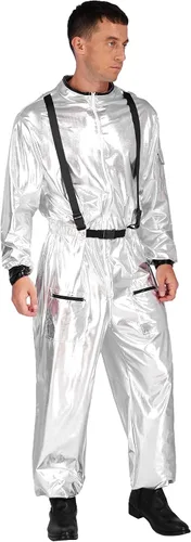 Vista 3 de Xnihocha Disfraz de astronauta para adultos, traje espacial para hombres, juego de rol, cosplay, disfraces de astronauta, traje de vuelo