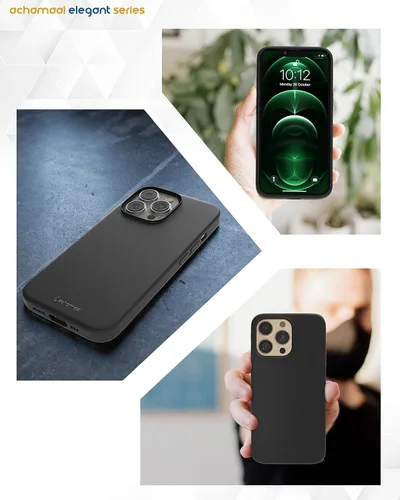 Vista 2 de Elegant Series - Funda para iPhone 13 Pro de 6.1 pulgadas, funda de silicona duradera que absorbe los golpes con forro de microfibra, acabado mate