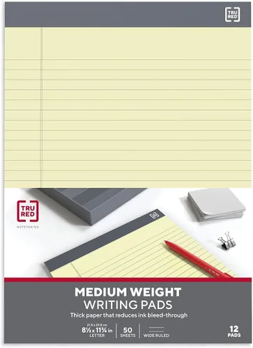 Vista 9 de TRU RED Staples TR57363 Bloc de notas, 8.5 x 11.75 pulgadas, rayas anchas, pasteles, 50 hojas/bloc
