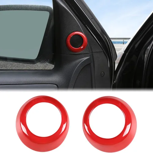 Vista 8 de Anillo de ajuste de cubierta de audio estéreo de sonido para puerta delantera interior de automóvil compatible con Toyota Tundra 2007-2021 Sequoia
