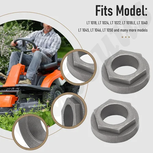 Vista 3 de 941-04124 Cojinete de eje de dirección/cojinete de brida hexagonal de 5/8 pulgadas de diámetro interior, compatible con MTD Bolens, Troy Bilt y Yard