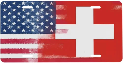 Vista 10 de Placa de matrícula de aluminio con bandera polaca de Polonia, águila polaca, cubierta de placa de matrícula frontal de metal para automóvil
