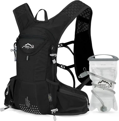 Vista 18 de IX INOXTO Hydration Pack Backpack, Lightweight Water Backpack with 2L Hydration Bladder Daypack for Men Women,Running Hydration Vest for Trail