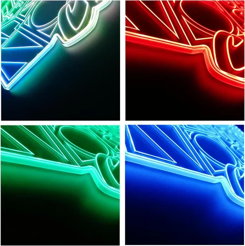 Vista 4 de ADVPRO Arcade Retro Game Classics Video Room RGB Dynamic Glam LED Sign - Forma de corte a borde - Decoración 3D inteligente - Señalización