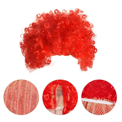 Vista 2 de jiebor Juego de 2 disfraz de payaso rojo, accesorios para la nariz, pajarita, guantes blancos para fiestas de Halloween, carnavales