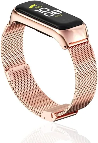 Vista 2 de Correa de metal para Samsung Galaxy Fit 2 Correa de reloj de repuesto (oro rosa Mian)