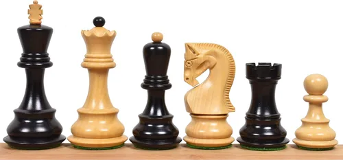 Vista 10 de Royal Chess Mall - Juego de Ajedrez Zagreb Ruso 59' de 3.9" - Solo piezas de ajedrez - Brote doble ponderado de madera de rosa