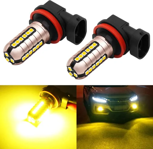Vista 10 de PHINLION Bombillas LED antiniebla H11, súper brillantes 3030 27-SMD H8 H16 Bombilla LED de repuesto para luces DRL o antiniebla, 6000K blanco xenón