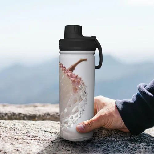 Vista 8 de litchi Printed Insulated Water Bottle, 18oz Stainless Steel Funny Travel Mug, Leakproof Hot & Cold for Sports, Gym, Hiking