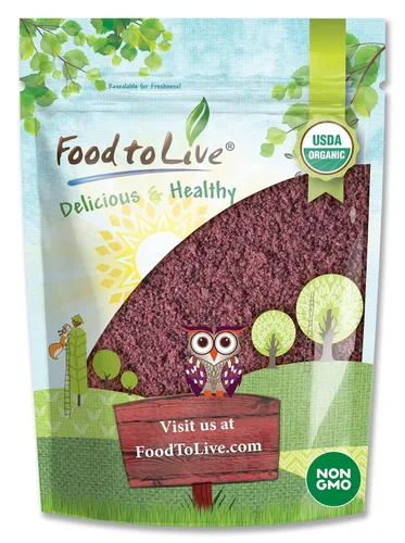 Vista 7 de Food to Live Polvo de jugo de morera orgánico, 1 libra, sin OMG, hecho de bayas secas crudas, sin sulfatos, vegano, a granel, ideal para hornear