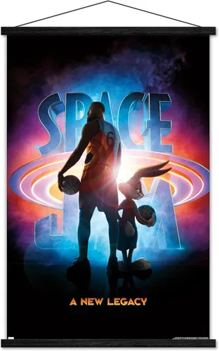 Vista 8 de Trends International Space Jam: A New Legacy - Póster de pared de teaser, 22.4 pulgadas de largo x 14.7 pulgadas, versión enmarcada en madera