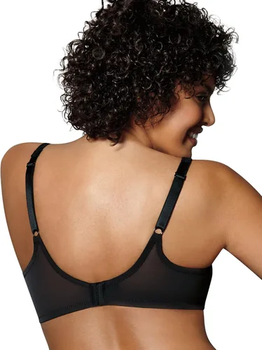 Vista 2 de Playtex Love My Curves - Espuma fina con aros de encaje para mujer Playtex Love My Curves Espuma delgada con encaje debajo del alambre 38D Negro