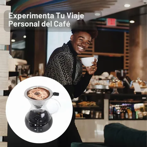 Vista 7 de T-mark - Cafetera de vidrio sin BPA, 400 ml/14 oz