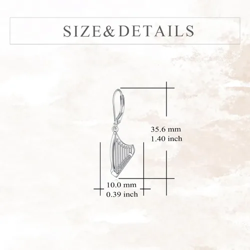 Vista 4 de YFN Aretes deportivos y de música de plata de ley para amantes del deporte, amantes de la música, regalos de joyería para mujeres, niñas, hombres