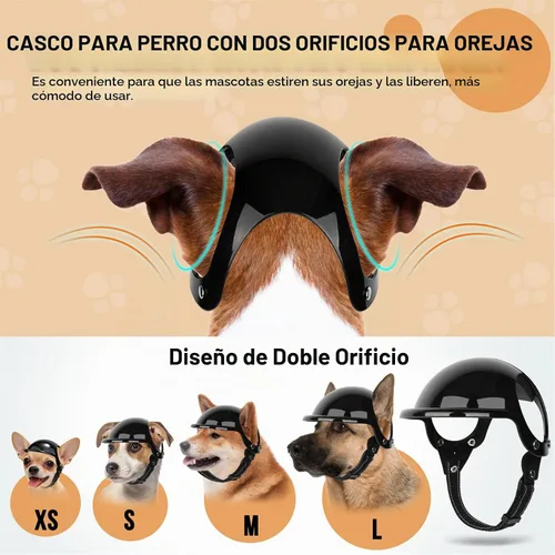 Vista 3 de SlowTon Juego de casco y gafas de sol, sombrero y gafas de sol para perro 1.Negro