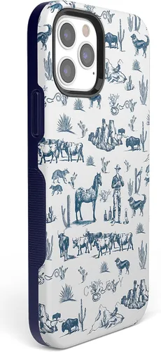 Vista 2 de Casely Funda para iPhone 12/12 Pro Wild West Adventure Desierto Compatible con MagSafe Diseño protector audaz