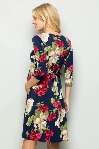 Vista 7 de My Bump Vestido de maternidad floral para mujer (fabricado en Estados Unidos)