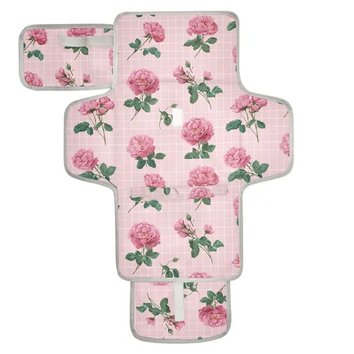Vista 15 de Cambiador de pañales portátil, cambiador de pañales de viaje, impermeable, plegable, ligero, cambiador de bebé con almohada incorporada, perezosos