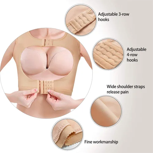 Vista 4 de BRABIC Sujetador push-up moldeador de postura para mujer, soporte de pecho, chaleco moldeador