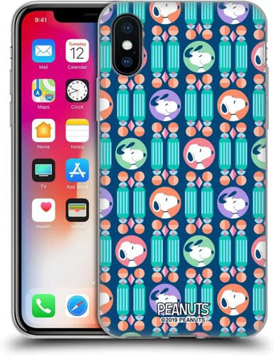 Vista 138 de Head Case Designs Snoopy Deco Dreams - Funda de gel suave con licencia oficial de Peanuts Blue Pattern compatible con Apple iPhone 7 Plus/iPhone 8