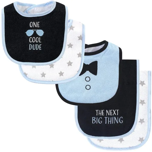 Vista 9 de Hudson Baby Conjunto unisex de babero de rizo de algodón y paño para eructos, talla única