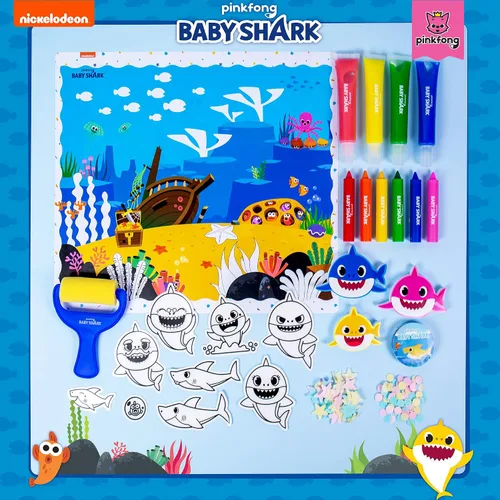 Vista 2 de Baby Shark Estudio de arte de baño definitivo de Horizon Group USA
