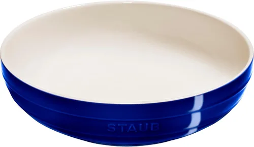 Vista 4 de Staub Tazón de cerámica para servir poco profundo de 11.5 pulgadas, color cereza