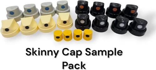 Vista 2 de Spray Paint Caps Skinny Cap Sampler, paquete de 20 o 50, puntas de pintura en aerosol para graffiti y arte callejero de calidad profesional. Se