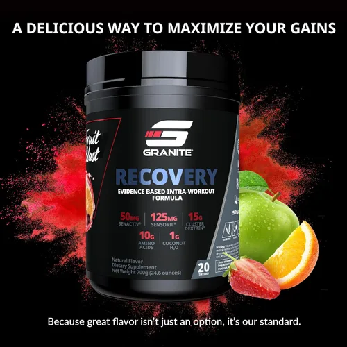 Vista 8 de Granite Nutrition Recovery - Bebida intraentrenamiento prémium con EAA, dextrina en racimo, Sensoril y Senactiv para rendimiento atlético