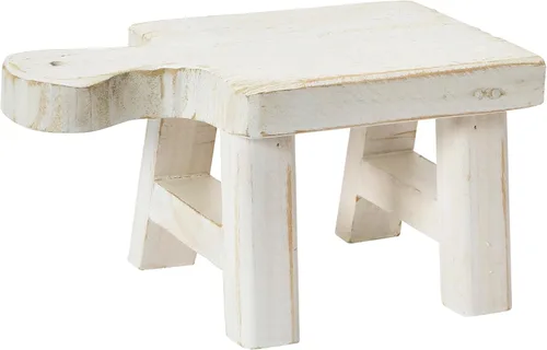 Vista 9 de Creative Co-Op Pedestal decorativo de madera, negro