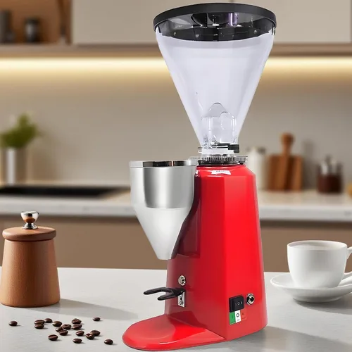 Vista 9 de Molinillo de fresas planas de café eléctrico de 360 W, ajuste preciso de 19, para expreso/goteo/cerveza fría/prensa francesa, color negro