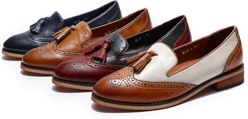 Vista 9 de Mona Flying - Mocasines de cuero planos informales para mujer
