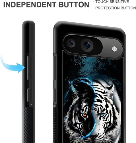 Vista 832 de Compatible con Google Pixel 4A 5G Mobile Case Creative Acrylic Panel trasero Silicona Protección Grip especialmente diseñado para Google Pixel 4A 5G