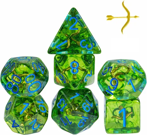 Vista 31 de UDIXI Juego de 7 dados poliédricos DND D&D, RPG D y D con bolsa de almacenamiento para juegos de rol y otros juegos de mesa (Aarakocra)