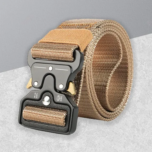Vista 12 de Cinturón táctico con hebilla de liberación rápida de alta resistencia para hombre de 1.5 pulgadas, cinturón de trabajo de nailon Negro