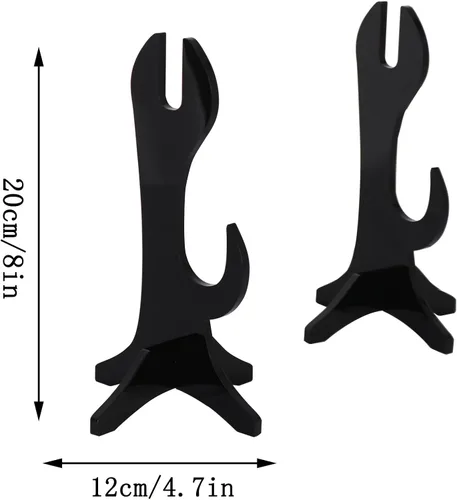 Vista 2 de WANLIAN Soporte Katana para cuchillos Samurái, soporte de acrílico horizontal para exhibir espada Katana Samurai (negro)