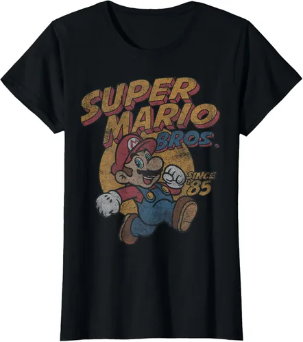 Vista 38 de Super Mario Bros. Desde '85 Camiseta Vintage con Póster' Negro