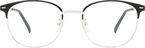 Vista 2 de Shiratori Nuevas gafas de lente transparentes sin borde de medio marco vintage de moda
