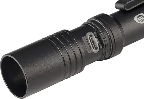 Vista 4 de Streamlight 66320 MacroStream USB - Linterna LED recargable de 500 lúmenes y 2000 candelas, compacta EDC con cable USB, color negro