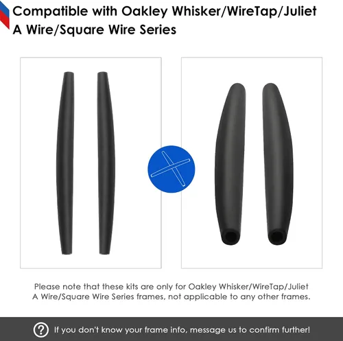 Vista 6 de BLAZERBUCK Calcetines de repuesto para gafas de sol Oakley Whisker/Juliet/A Wire, Negro -, 0