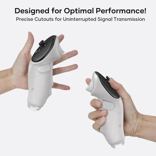 Vista 6 de X-SUPER HOME Magnetic Controller Grip Compatible for Meta Quest 3 VR Accessories Ergonomic Extended Design Easy Installation Enhanced Comfort