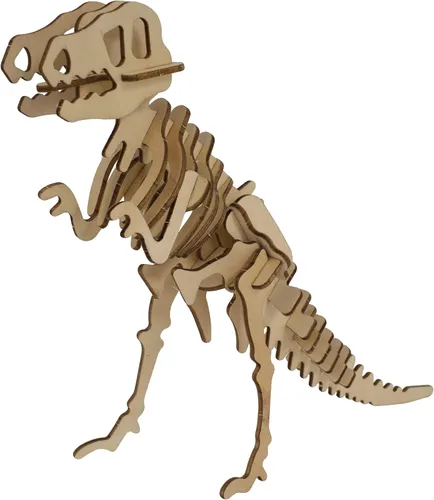 Vista 32 de Rompecabezas de madera Eco 3D de Deluxebase. Kit de manualidades de rompecabezas 3D con temática animal. Juguetes de animales de safari de madera