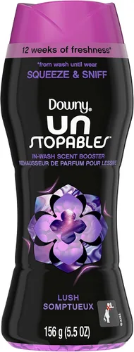 Vista 30 de Downy Unstopables - Perlas potenciadoras de aroma de lavandería para lavadora, exuberante, 10 onzas (paquete de 4)