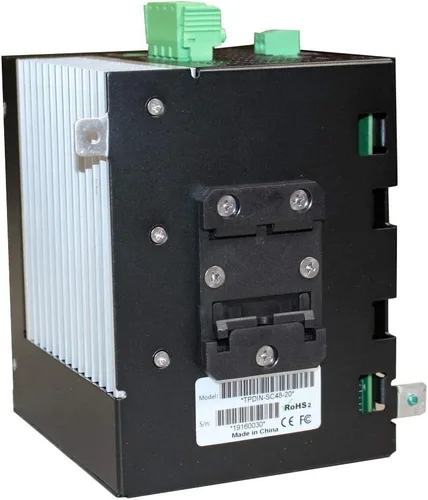 Vista 2 de TPDIN-SC48-20 - Controlador solar MPPT de 48 V 20 A con interruptor PoE pasivo GigE de 7 puertos/monitor remoto, 24 V/48 V PoE, 35 W/puerto, puerto
