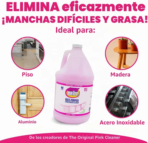 Vista 3 de Quick 'n Brite Limpiador líquido, verdadero limpiador multiusos, concentrado de limpieza de 128 onzas