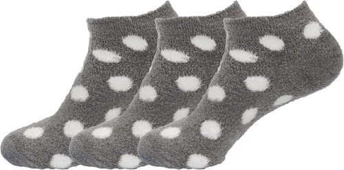 Vista 31 de BambooMN Calcetines de spa de nailon mullidos con infusión de aloe para mujer, color morado lavanda, 3 pares