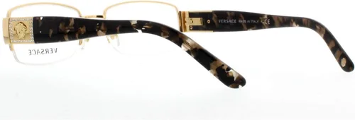 Vista 7 de Versace VE 1175B - Anteojos con montura dorada y lentes de diámetro no 2.087 in