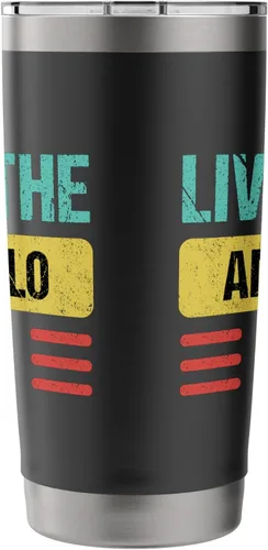 Vista 2 de Vaso aislado de acero inoxidable Amarillo